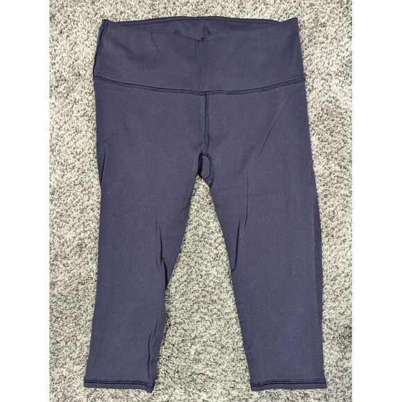Lululemon Leggings Womens Medium Purple High Rise Bike Cropped Yoga Activewear‎ - Picture 1 of 14